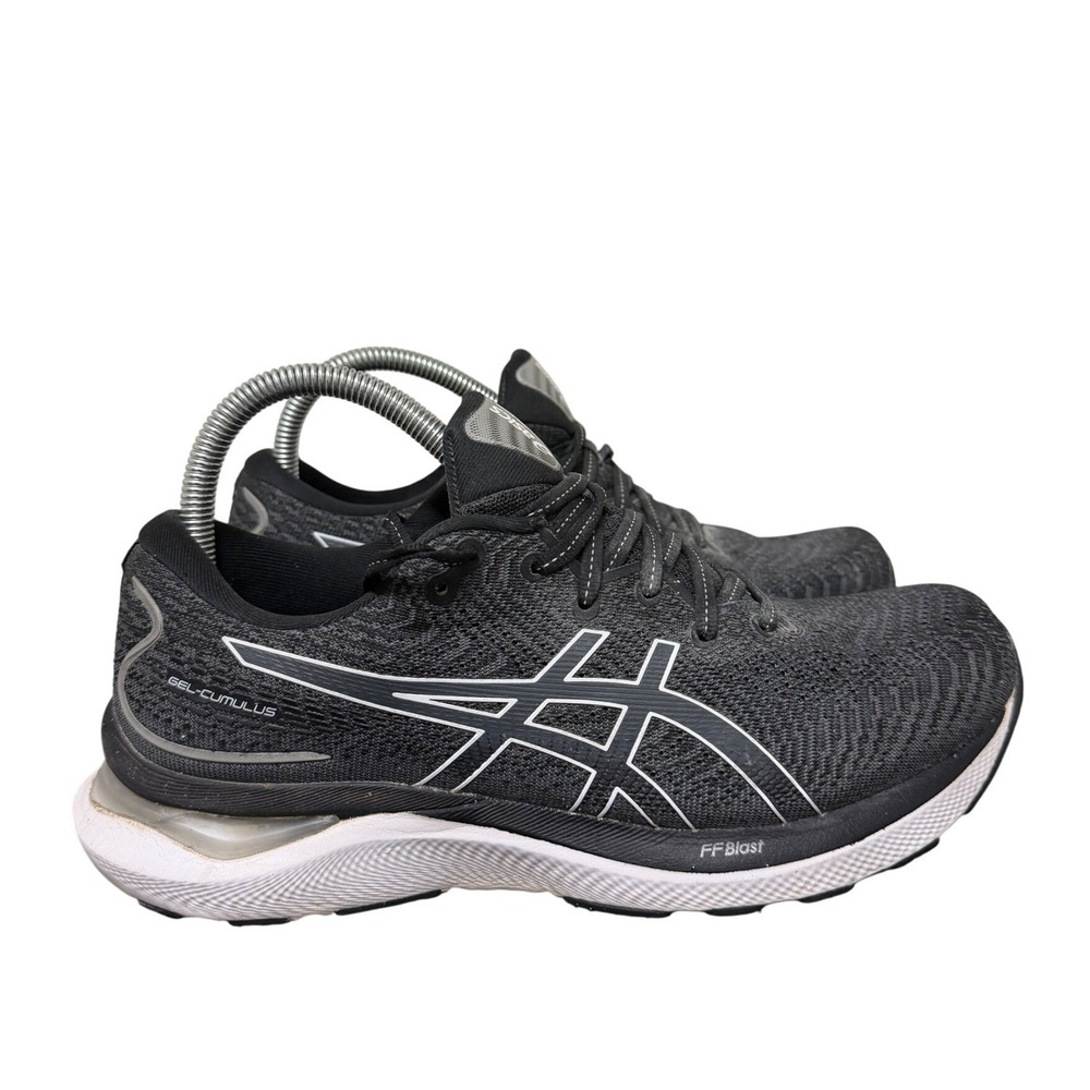 ASICS Running Shoes Mens 9 Gel-Cumulus 24 Black White FF Blast EUC